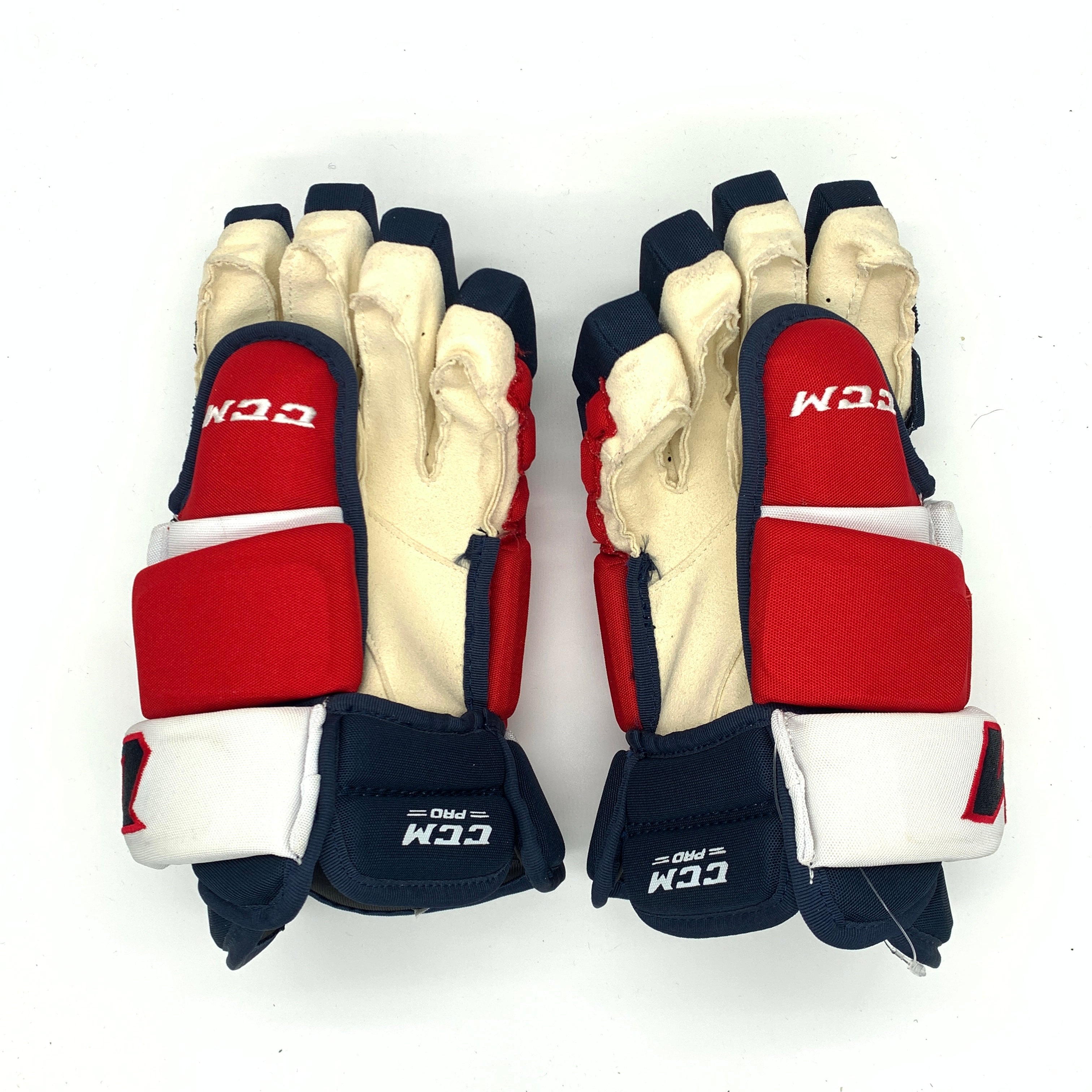 CCM HG97 - Gants d'occasion NHL Pro Stock - Capitals de Washington - Daniel Carr (bleu marine/rouge/blanc)